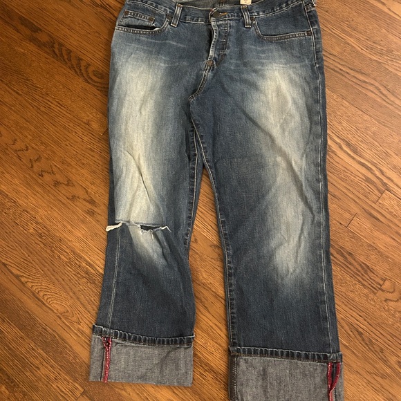 Abercrombie & Fitch Denim - Stylish Abercrombie and Fitch Blue crop Jeans for Women size 10